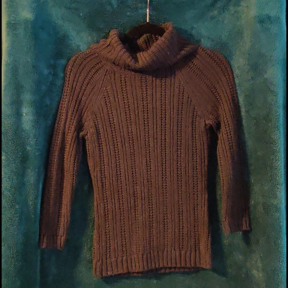 Black knit turtle neck sweater - Picture 1 of 3